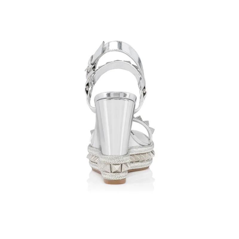 CL LUBOTING Pyraclou Strap Sandals Women's Silver-3