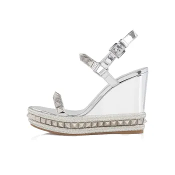 CL LUBOTING Pyraclou Strap Sandals Women's Silver
