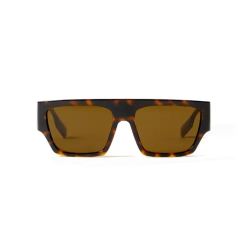 Burberry Nylon Irregular Shape Sunglasses Men's Brown