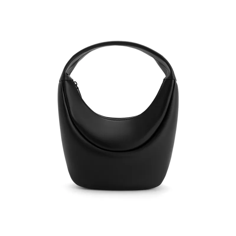 CHARLES&KEITH Polyurethane Charles & Keith Bag Shoulder Bag Crescent Bag Handbag Medium Size Women's White/Black-4