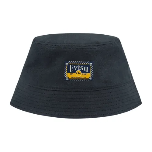 EVISU Bucket Hats Unisex Black