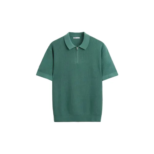 ZARA Polo Shirts Men Green