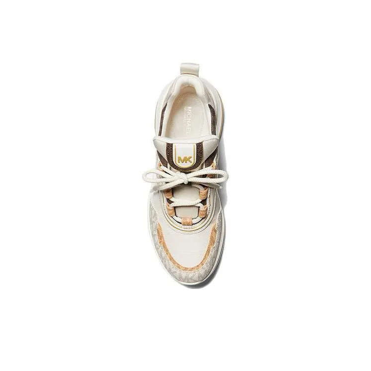 MICHAEL KORS Olympia Low-Top Casual Shoes Women's Cream Yellow-4