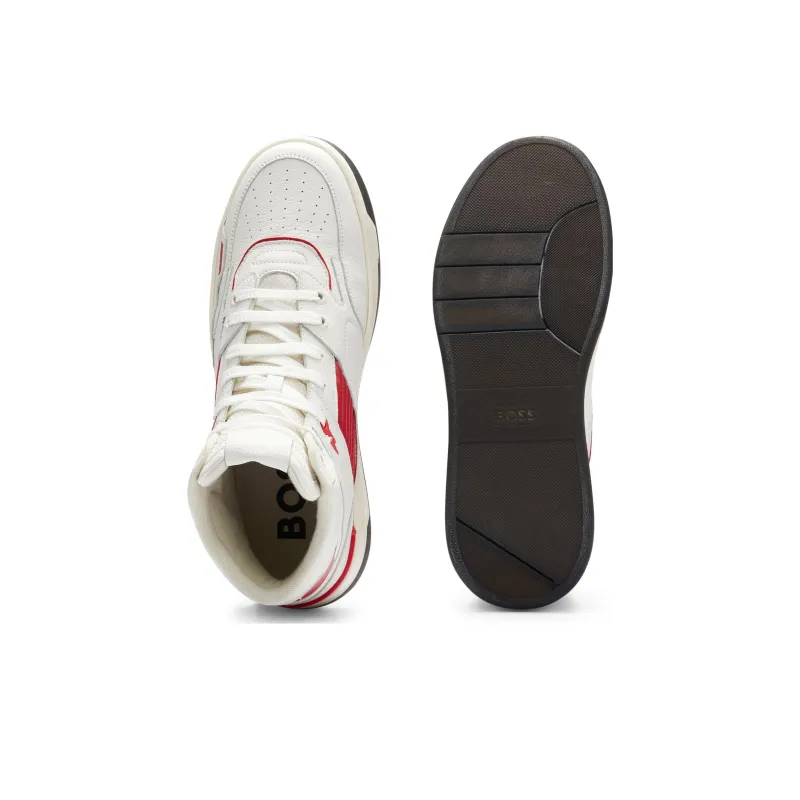 BOSS Quilted-panel High-top Sneakers-4