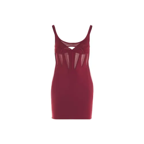 Mugler Slip Dresses Women's Red