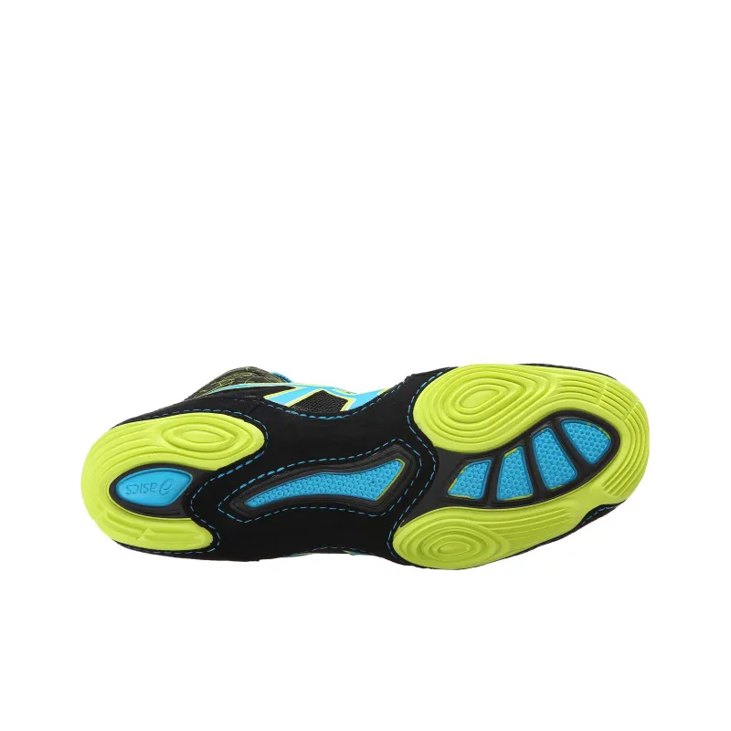 Asics Cael V6.0 Wrestling Shoes 'Black Blue Green'-7