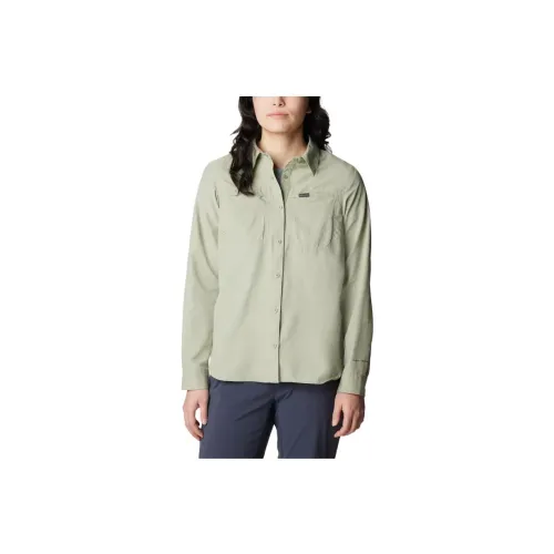 Columbia Silver Ridge Shirts Women's Green