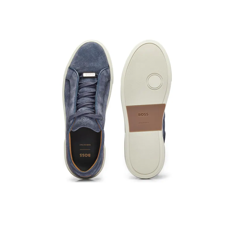 HUGO BOSS Low Top Skateboard Shoes Men's Blue-4