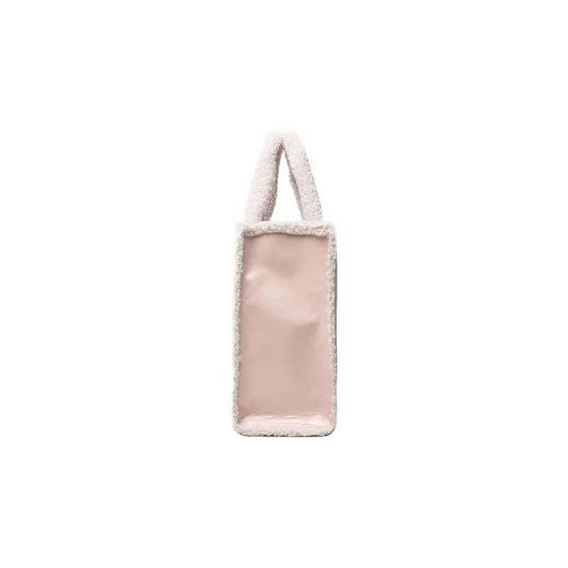 Furla Genuine Leather With Patent Leather Tote Bag Shopping Bag Handbag Regular Women's Pink-2