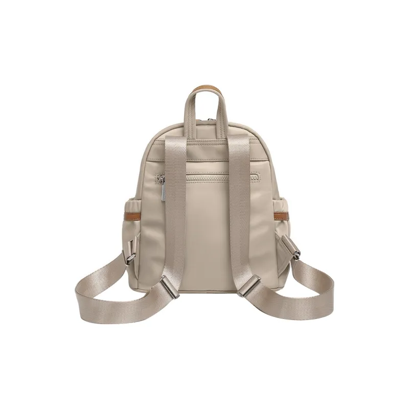 LEFF Fabric Backpack Women's Classic Black Milk Tea Apricot-7