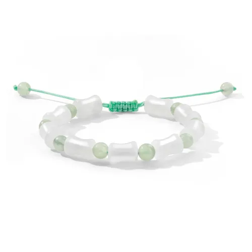 OGDAID Jade Bracelets Unisex Bamboo Lock Bracelets