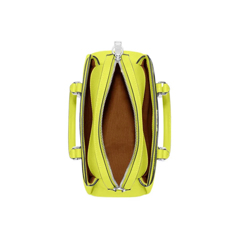 COACH Darcie Cross-Stitch Leather Kelly Bag Shoulder Bag Crossbody Bag Handbag Mini Women's Lemon-2