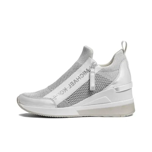 MICHAEL KORS Slip-Resistant Mid-Top Casual Shoes Women's Silver