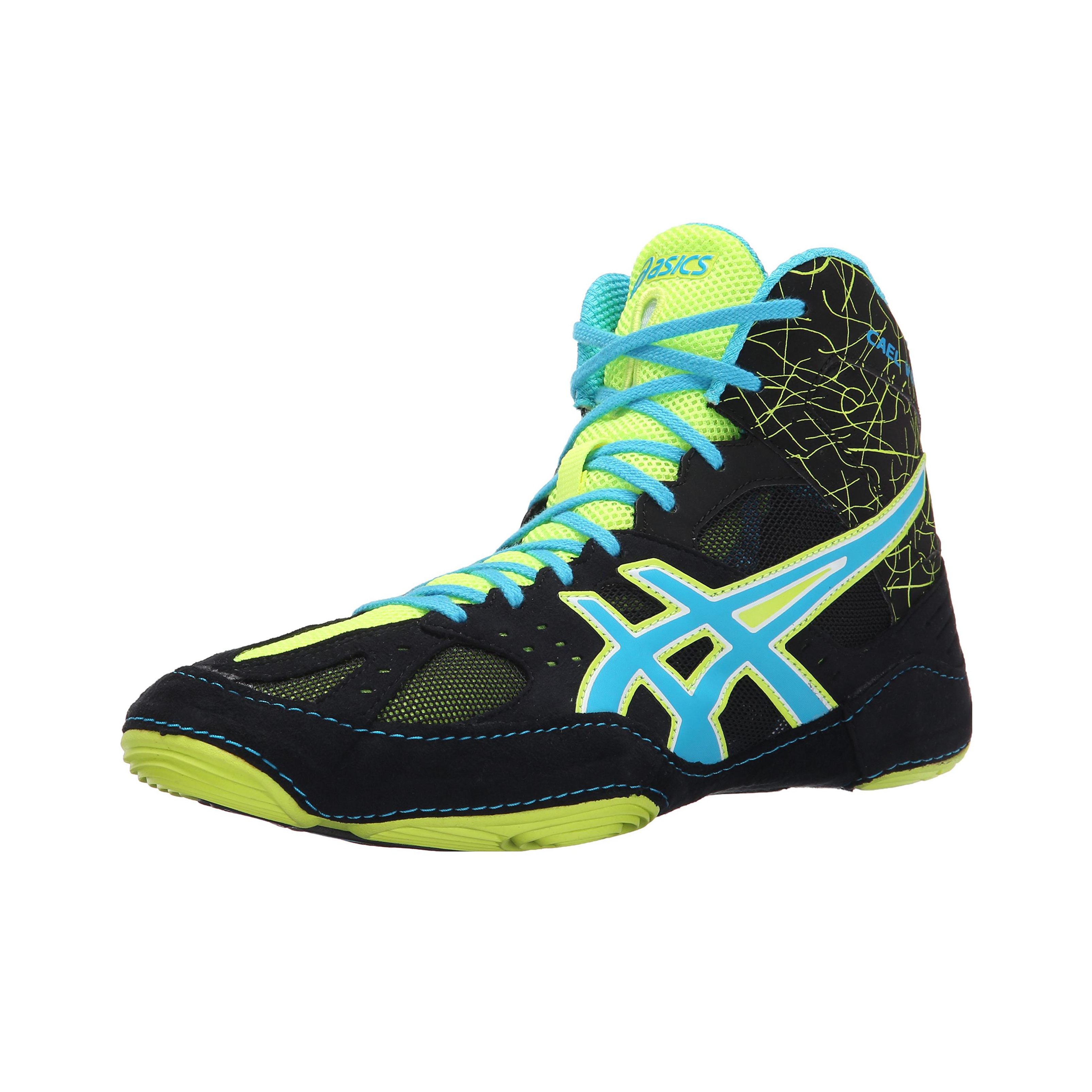 Blue asics wrestling shoes deals