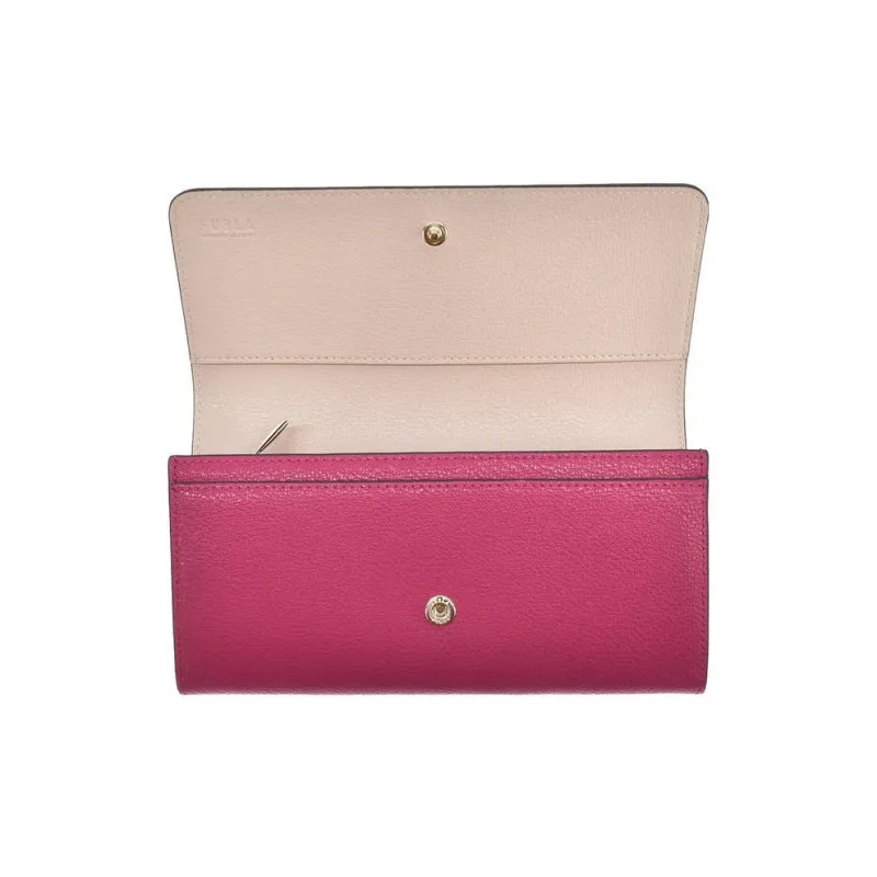 Furla Cow Leather Wallet Women's Pink-4