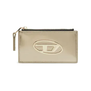 DIESEL Cow Leather Card Holder Regular Women's Metallic
