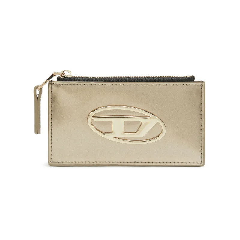 DIESEL Cow Leather Card Holder Regular Women's Metallic-0