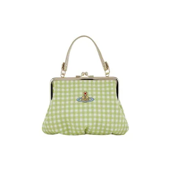 Vivienne Westwood Granny Frame Polyester Dumpling Bag Wallet Handbag Shoulder Bag Crossbody Bag Regular Women's Green