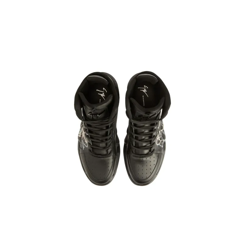 Giuseppe Zanotti Talon Graffiti print Leather Sneakers-3