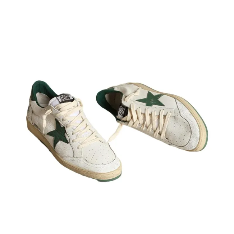 Golden Goose Ball Star Low Top Skateboard Shoes Women's White Vintage Version-2