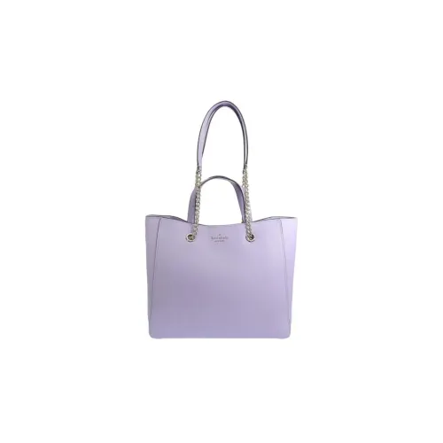 Kate Spade Litchi Grain Leather Tote Bag Shopping Bag Handbag Large Size Women's Purple