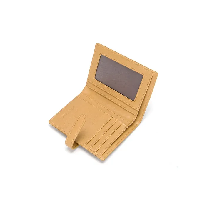 MashaLanti PVC 2 in 1 Card Holder Coin Purse Wallet Regular Women's Dark Brown & Apricot-4