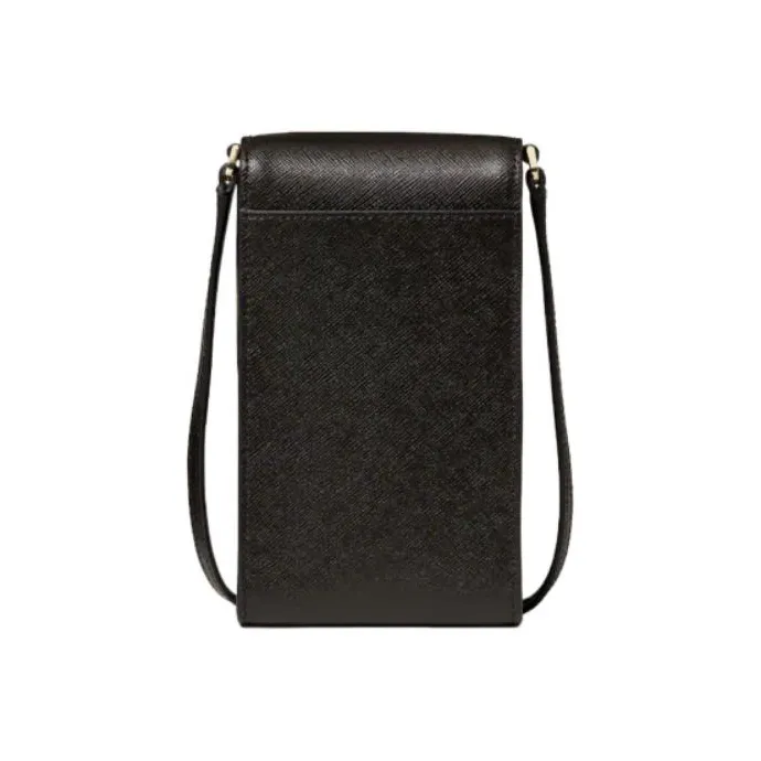 Kate Spade Staci Saffiano Leather Cell Phone Pouch, Shoulder Bag, Crossbody Bag Regular Women's Black-1
