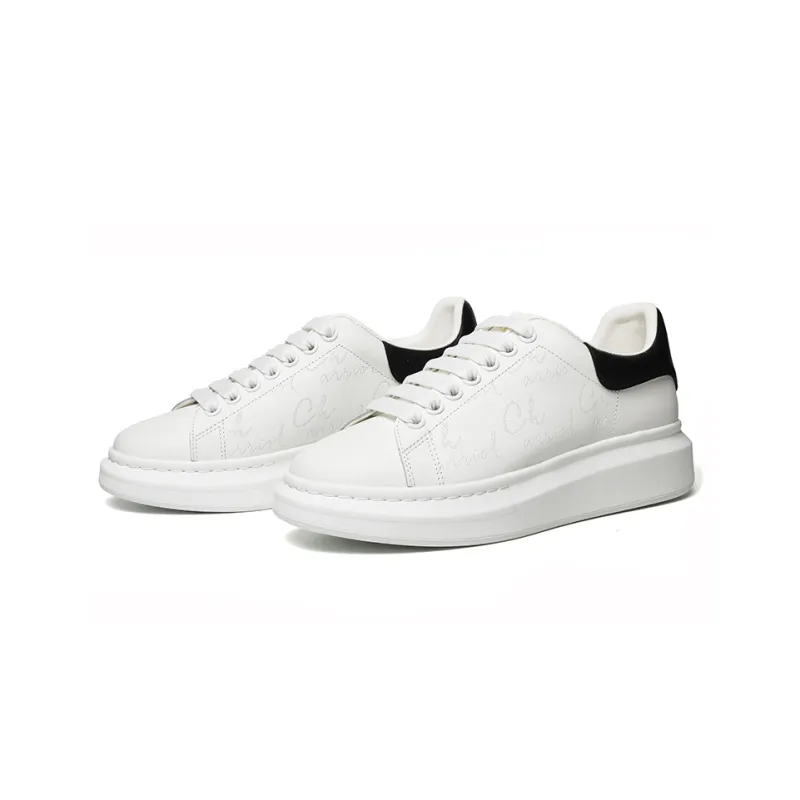 CHARRIOL Puffy Shoes White Sneakers Abrasion Resistant Low Top Skateboard Shoes Unisex White-2