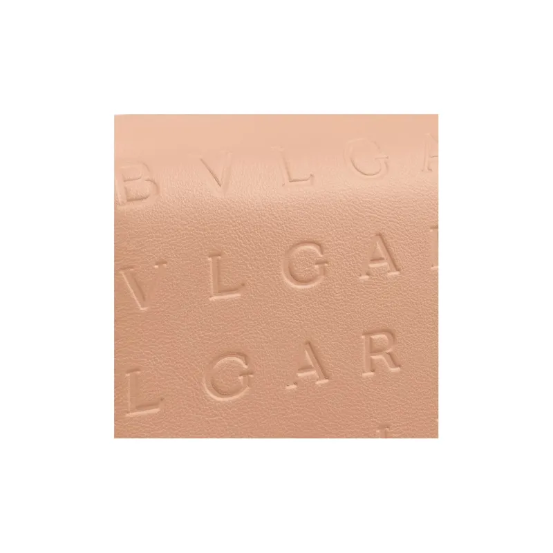 BVLGARI Bvlgari Logo Calfskin Shoulder Bag Crossbody Bag Wallet Women's Light Pink-3
