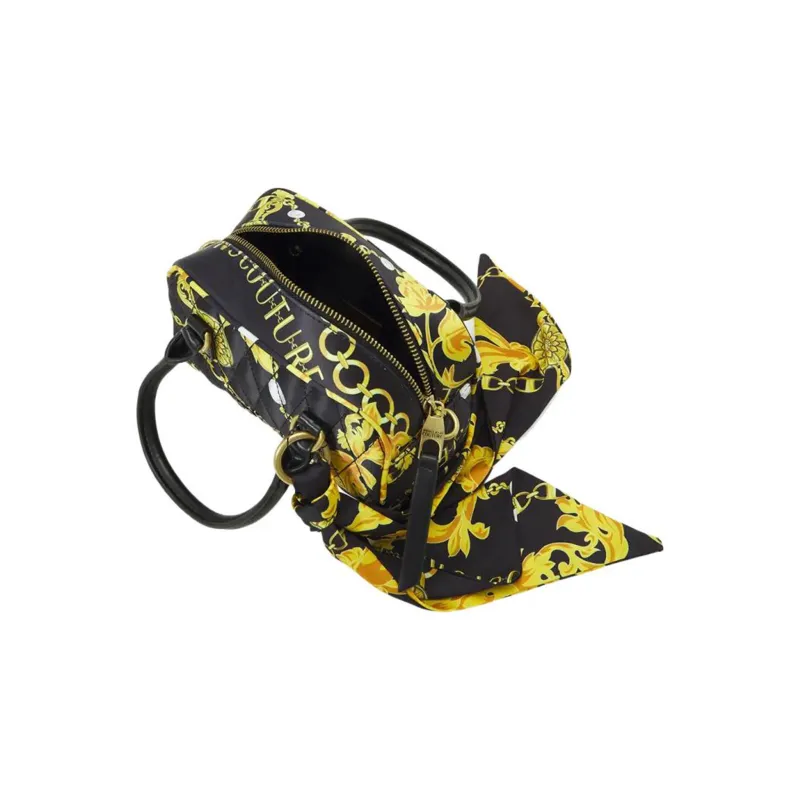 VERSACE JEANS COUTURE Polyester Tote Bag Shopping Bag Handbag Shoulder Bag Women's Black-2