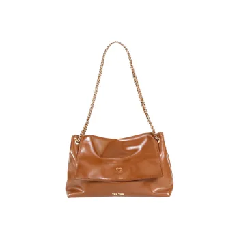 TOUTOU PU Shoulder Bag Large Size Women's Raw Chocolate