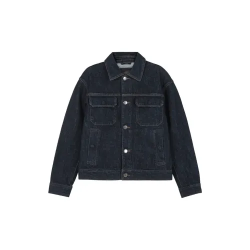 EMPORIO ARMANI Denim Jackets Men Dark Denim Blue