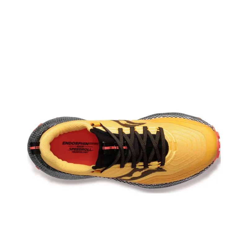 Saucony Endorphin Trail Cushioning Abrasion Resistant Breathable Low Top Casual Running Shoes Women's Yellow-2
