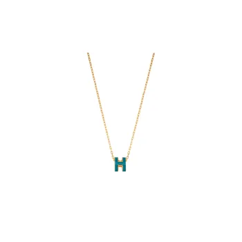 HERMES Mini Pop H Pendant Gold tone