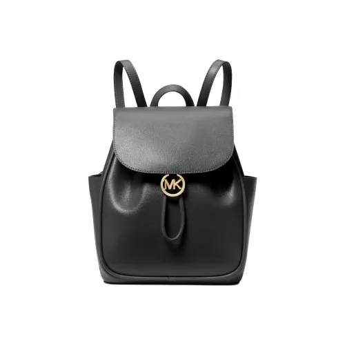 MICHAEL KORS Cow Leather backpack shoulder Medium Size Women's Black/Camel