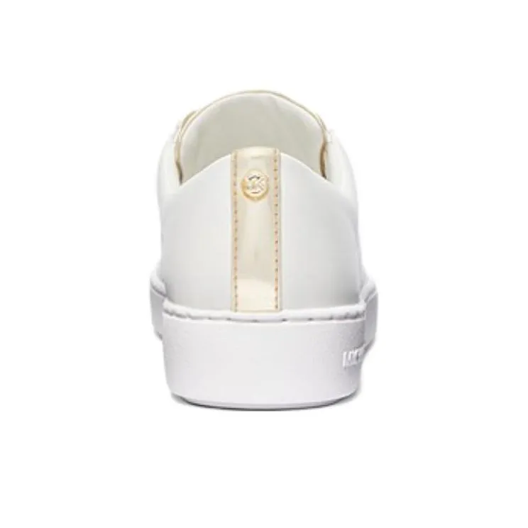 MICHAEL KORS MK Keaton Low-Top Skateboard Shoes Women's White Gold-4
