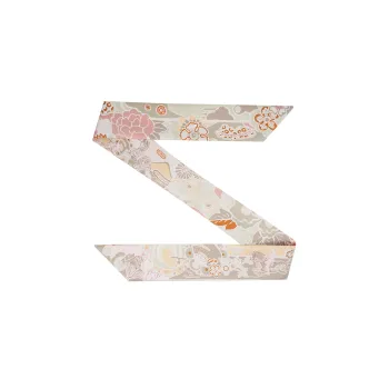 HERMES Small Silk Scarves Women's Light Rose