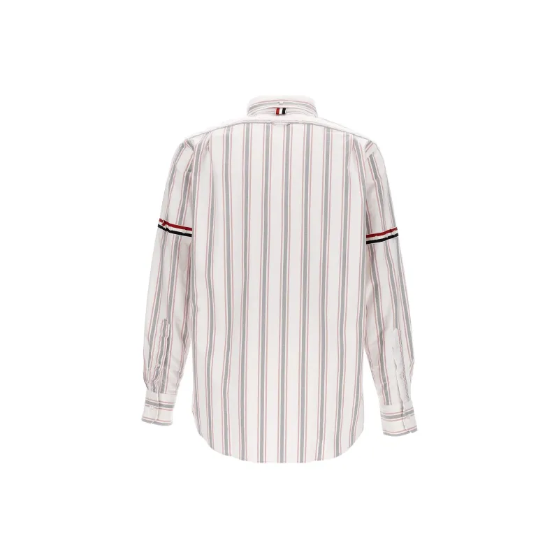 THOM BROWNE Stripe Detailed Button-Up Shirt-1