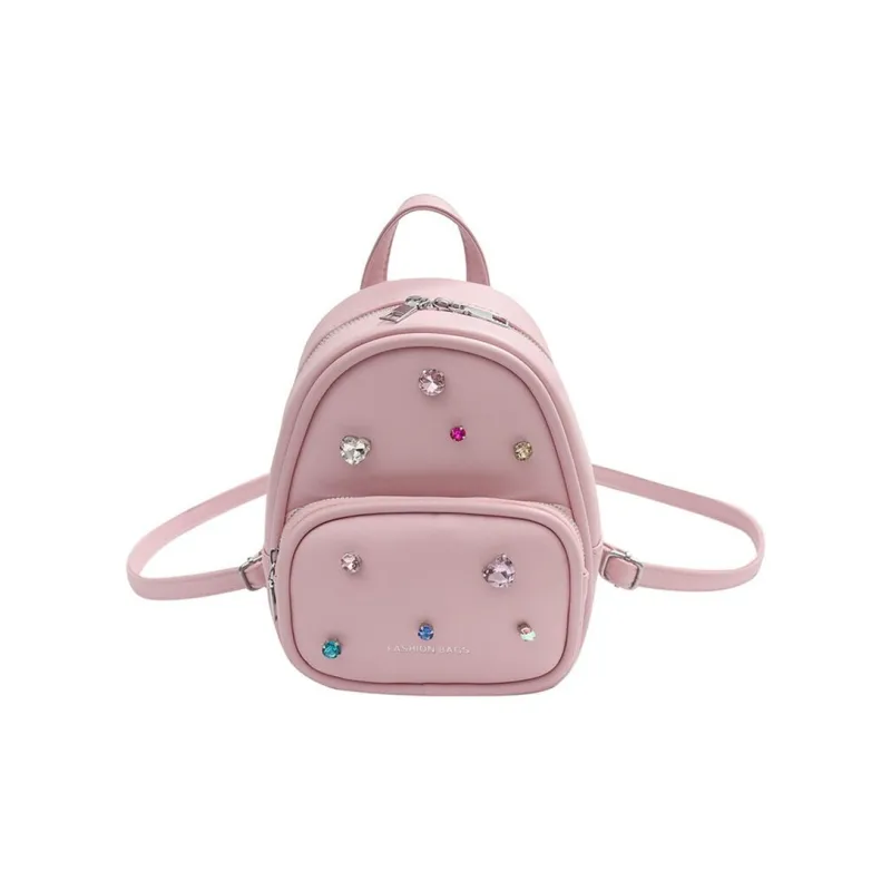 NOMK PU Bucket Bag Backpack Small Size Women's Silver-12
