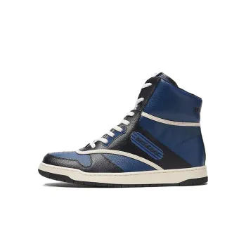 COACH C202 Cushioning, Wear Resistant High Top Skateboard Shoes Men's Blue