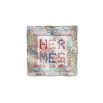 HERMES Silk Scarves Unisex Multicolor