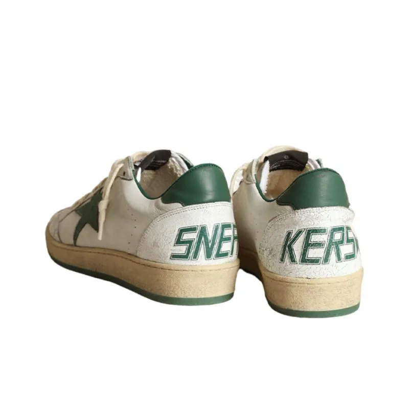 Golden Goose Ball Star Low Top Skateboard Shoes Women's White Vintage Version-3