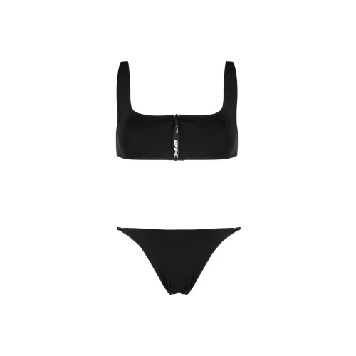 OFF-WHITE Zipped Logo-print Bikini