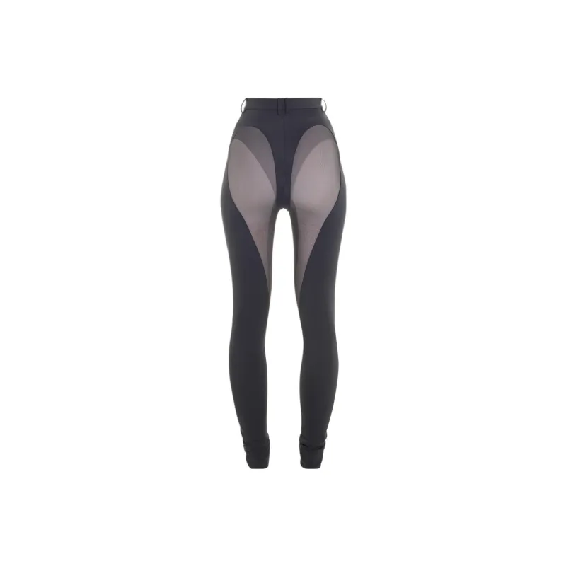 Mugler Sheer panel Flared Trousers-1