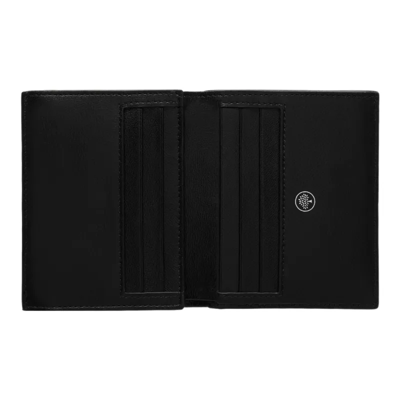Mulberry Grained Cow Leather Wallet Small Size Men's Black-1