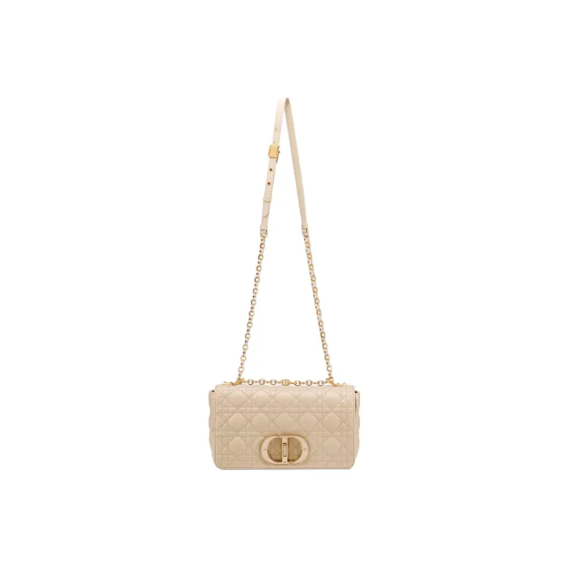 DIOR Caro Cow Leather Crossbody Bag Shoulder Bag Women's Rouge Beige-4