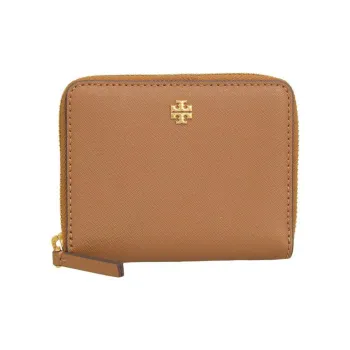 TORY BURCH Leather Wallet Mini Women's Brown