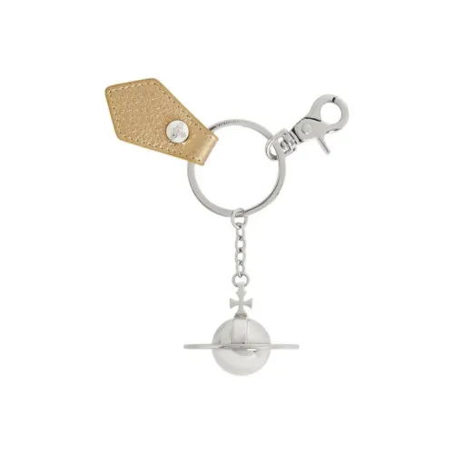 Vivienne Westwood GRAIN LEATHER Keychains Unisex Silver