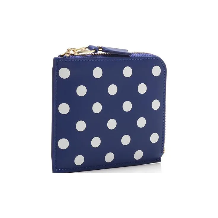 CDG Cow Leather Wallet Regular Women's Blue-3