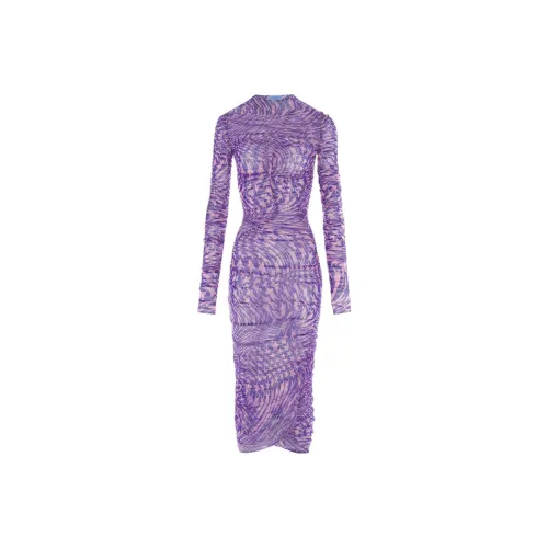 Mugler Long-Sleeved Dresses Women's Purple